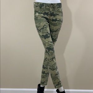 Bebe Army Camouflage Ankle Skinny Jean